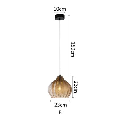Woven gold chevron glass pendant lights for kitchen dining room