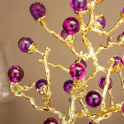 Modern amethyst tree metal grapevine statue living room home decor