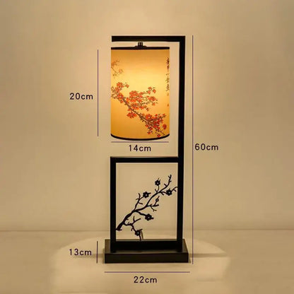 Ancient plum chinese style floor lamp – living room warm amber light