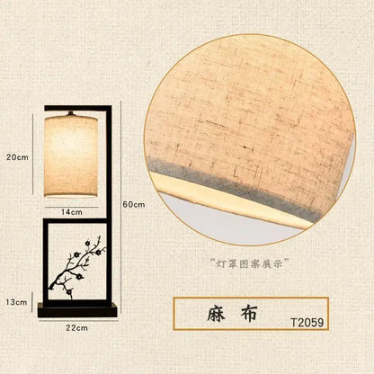 Ancient plum chinese style floor lamp – living room warm amber light