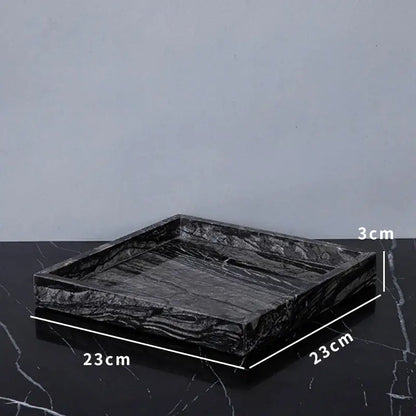 Modern black & gold ancient wood grain marble bathroom set