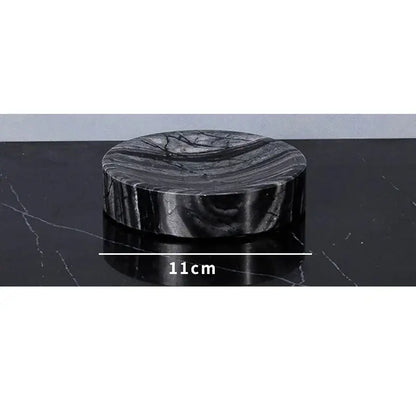 Modern black & gold ancient wood grain marble bathroom set