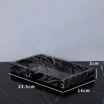 Modern black & gold ancient wood grain marble bathroom set