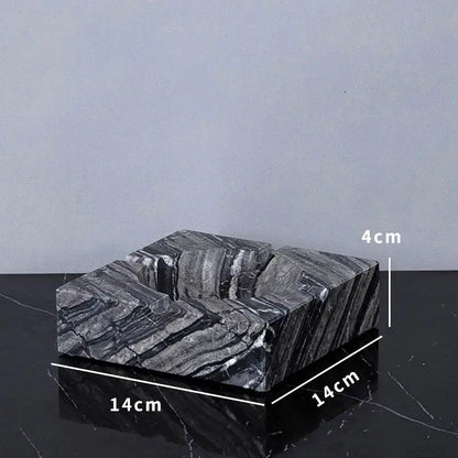 Modern black & gold ancient wood grain marble bathroom set