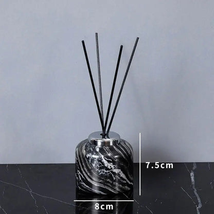Modern black & gold ancient wood grain marble bathroom set