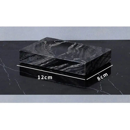 Modern black & gold ancient wood grain marble bathroom set