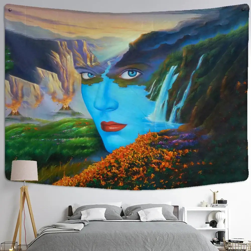 Angel devil hell witchcraft psychedelic tapestry for bedroom wall decor