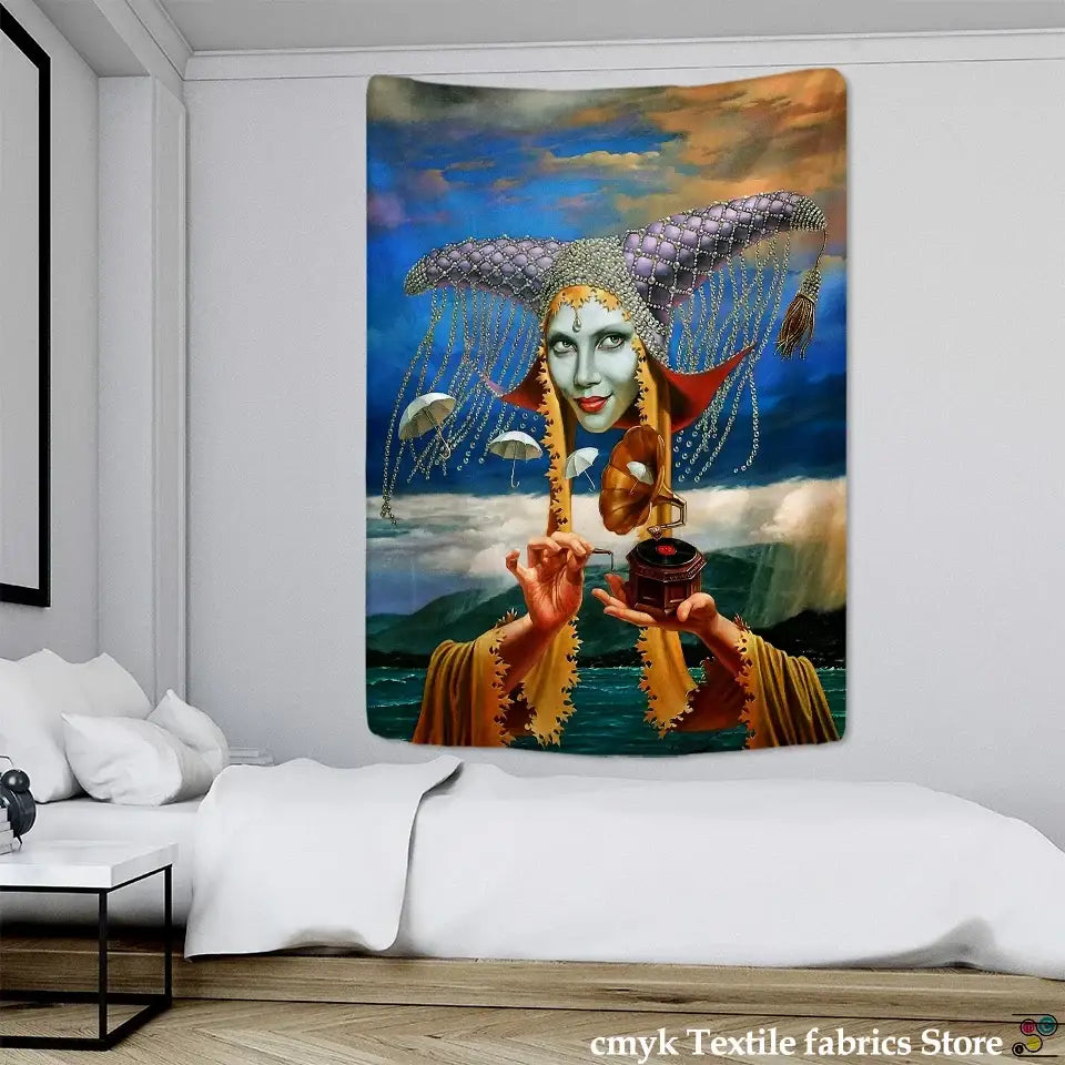 Angel devil hell witchcraft psychedelic tapestry for bedroom wall decor