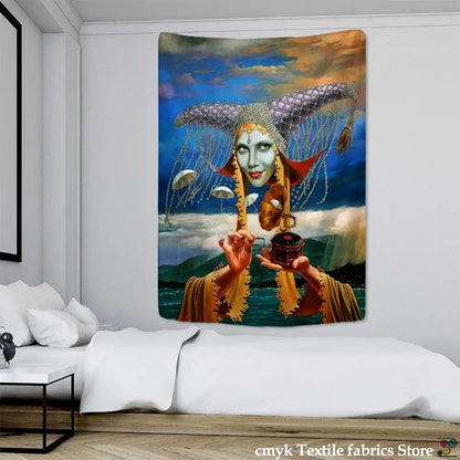 Angel devil hell witchcraft psychedelic tapestry for bedroom wall decor