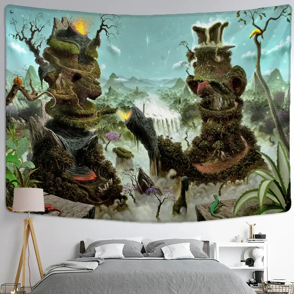 Angel devil hell witchcraft psychedelic tapestry for bedroom wall decor