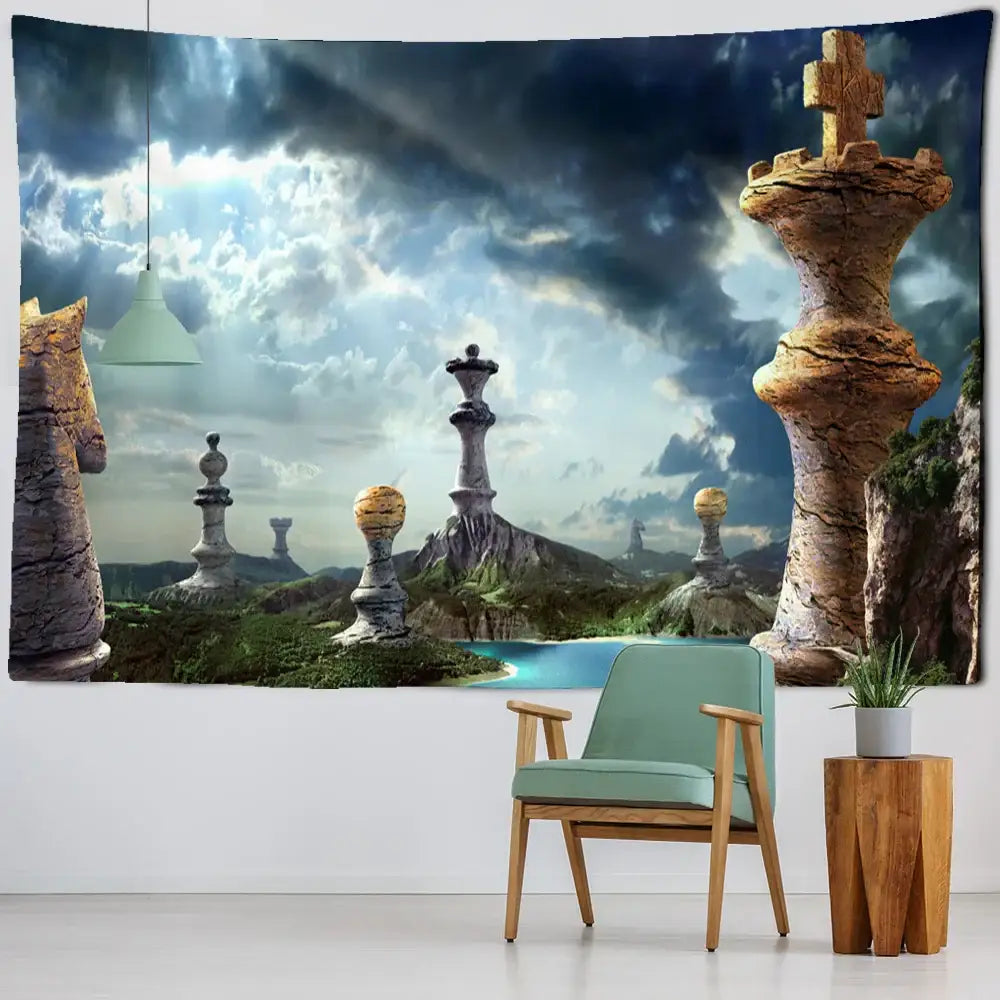 Angel devil hell witchcraft psychedelic tapestry for bedroom wall decor