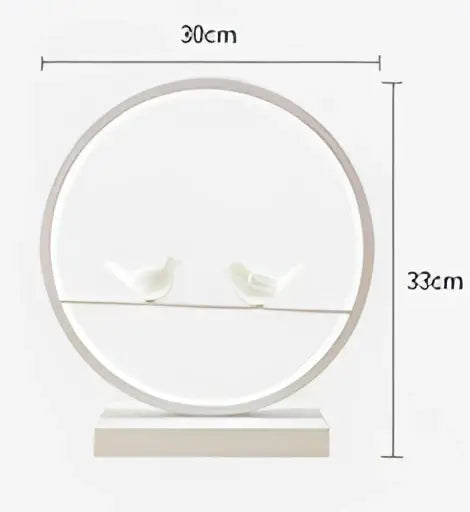White angel doll bird table lamp for bedroom led ring light