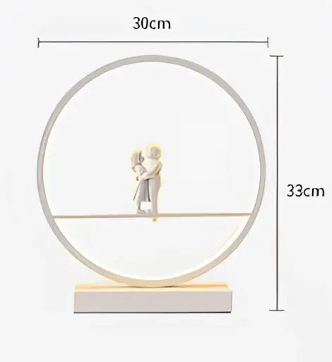 White angel doll bird table lamp for bedroom led ring light