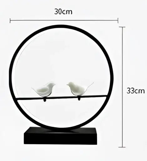White angel doll bird table lamp for bedroom led ring light