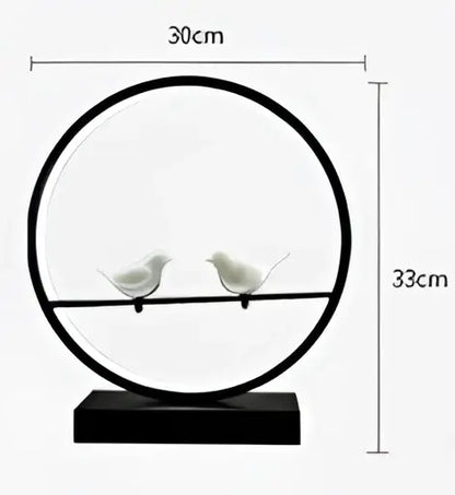 White angel doll bird table lamp for bedroom led ring light