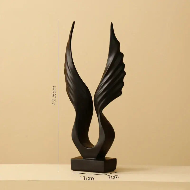 Modern gold & silver angel wings sculpture living room decor artware