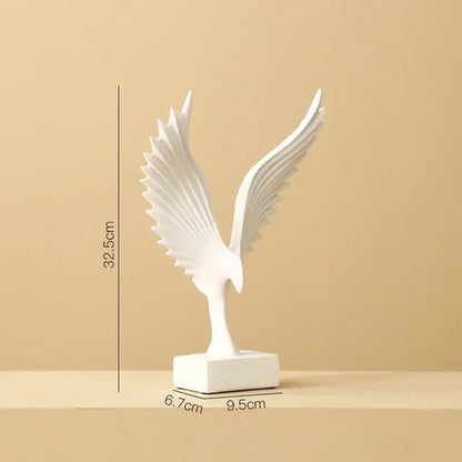 Modern gold & silver angel wings sculpture living room decor artware