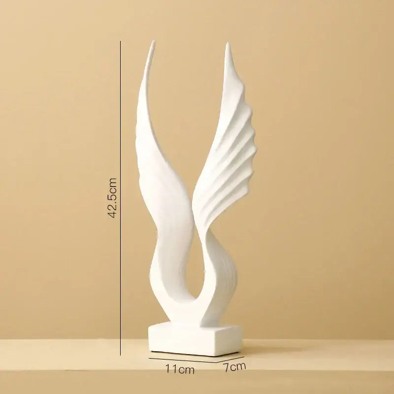 Modern gold & silver angel wings sculpture living room decor artware