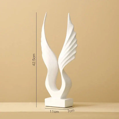 Modern gold & silver angel wings sculpture living room decor artware