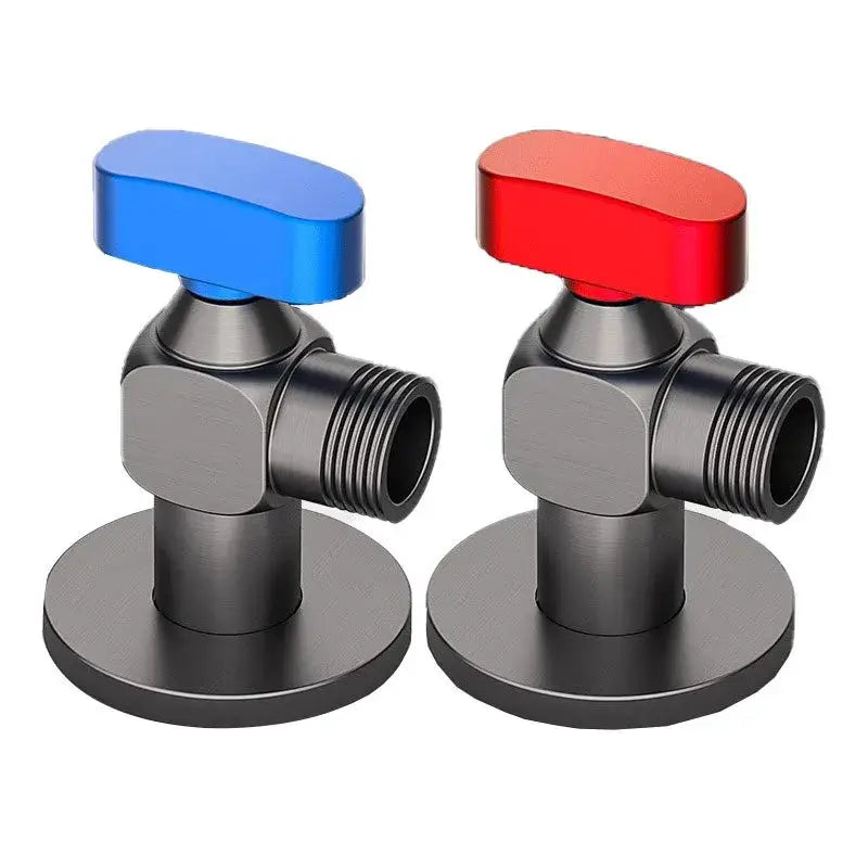 Metallic red & blue angle valve bathroom wall mounted water volume