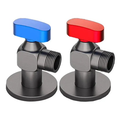 Metallic red & blue angle valve bathroom wall mounted water volume