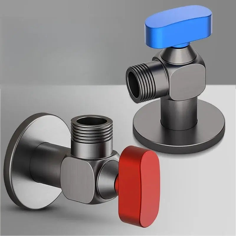 Metallic red & blue angle valve bathroom wall mounted water volume