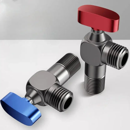 Metallic red & blue angle valve bathroom wall mounted water volume