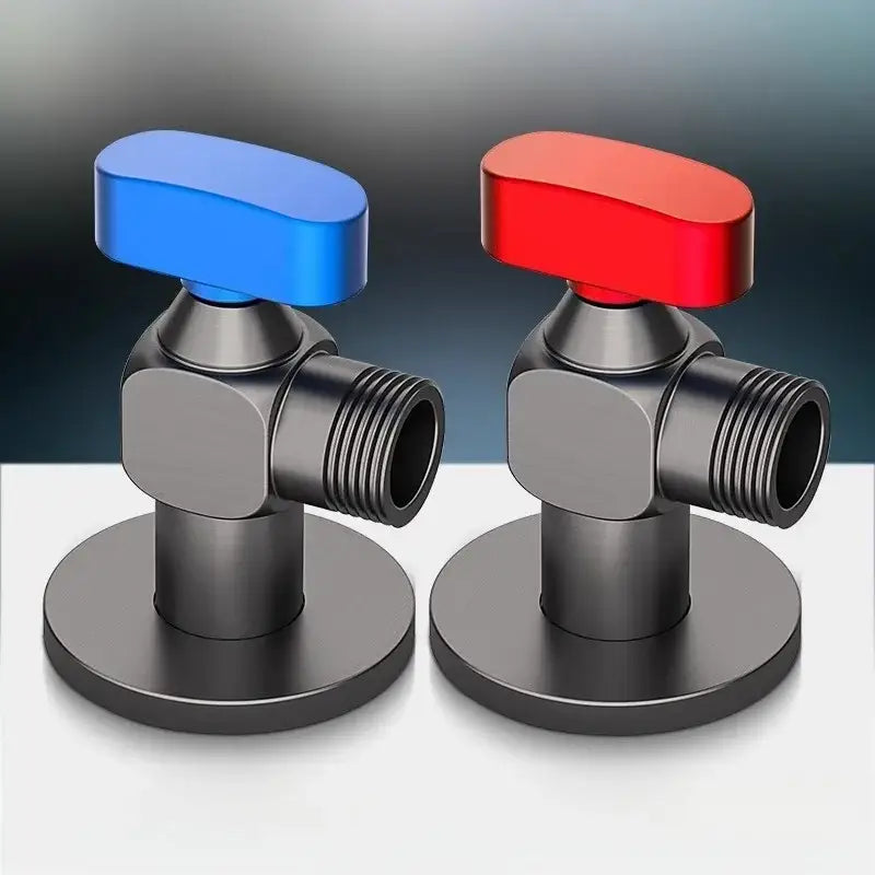 Metallic red & blue angle valve bathroom wall mounted water volume