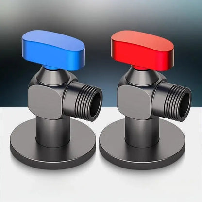 Metallic red & blue angle valve bathroom wall mounted water volume