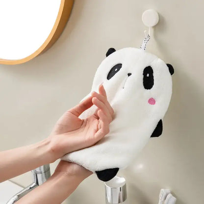 Cute panda and koala animal hand towel set for bathroom
