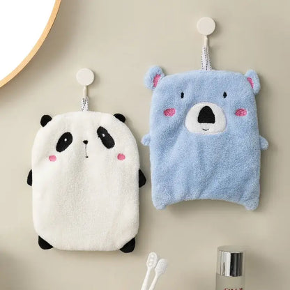 Cute panda and koala animal hand towel set for bathroom