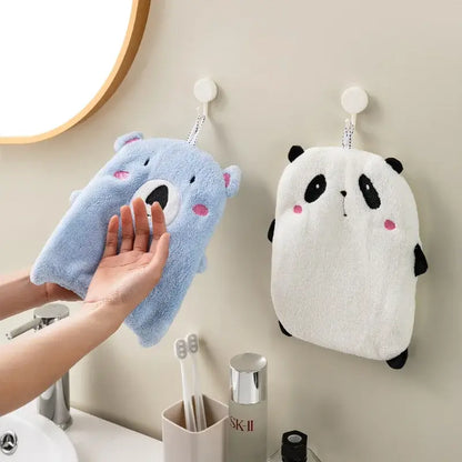 Cute panda and koala animal hand towel set for bathroom