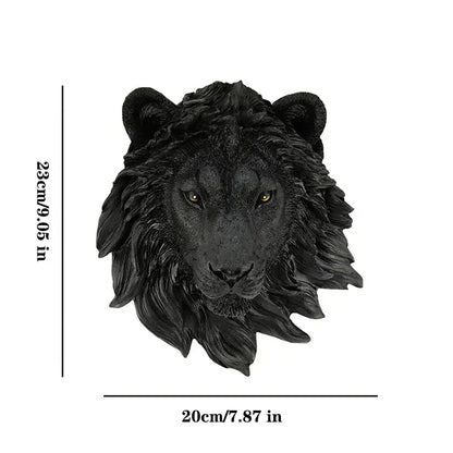 Bronze wildlife animal head wall hook rack living room decor
