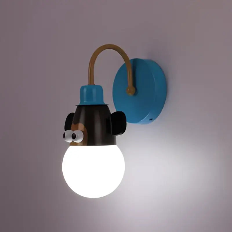 Whimsical green & beige animal led ceiling light bedroom lamp