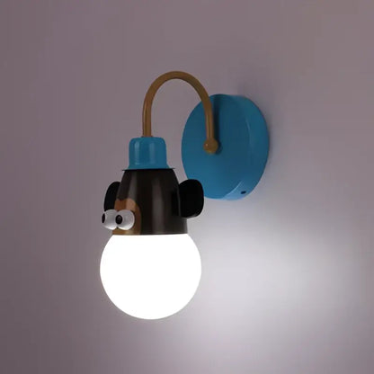 Whimsical green & beige animal led ceiling light bedroom lamp