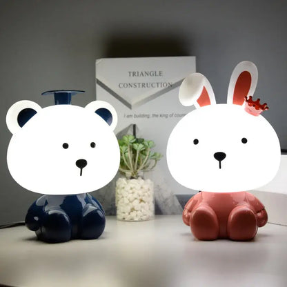 Navy blue & coral pink animal light led night light for bedroom