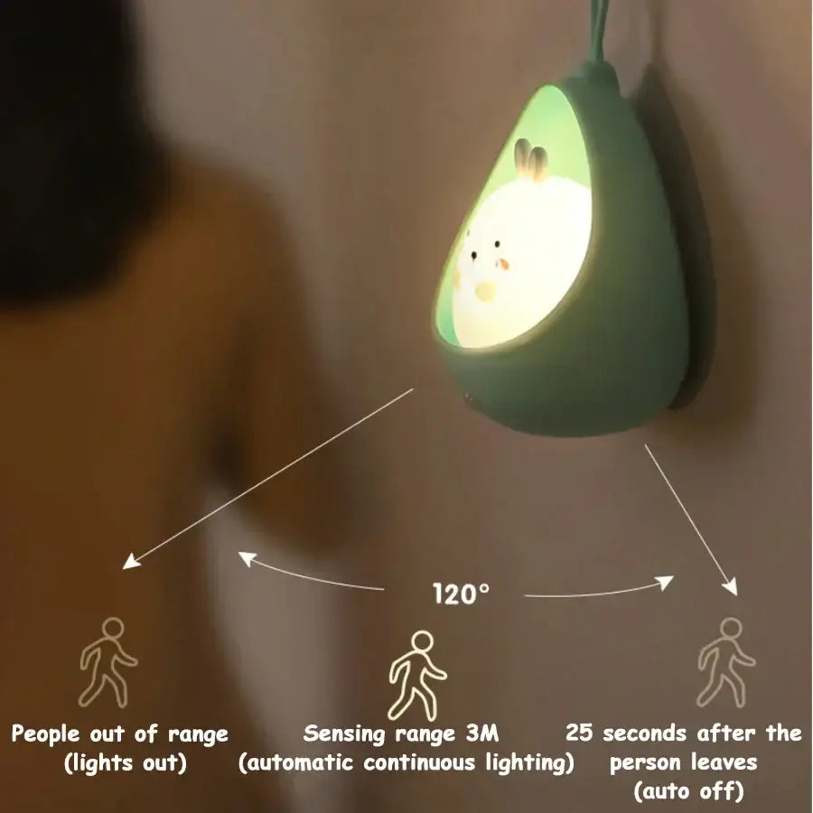 Cute bunny white ceramic teardrop animal night light bedroom decor