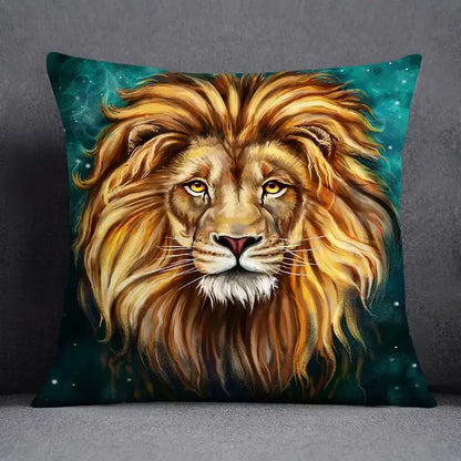 Modern teal & green nature pattern decorative pillowcase living room