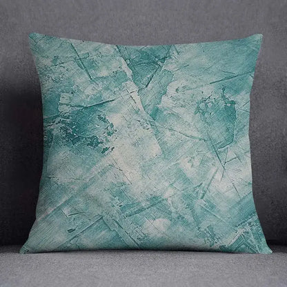 Modern teal & green nature pattern decorative pillowcase living room