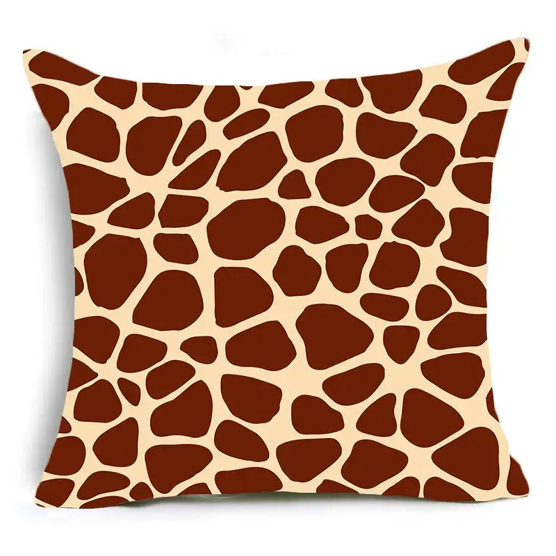 Animal print pillowcase cushion cover for living room sofa