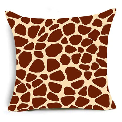 Animal print pillowcase cushion cover for living room sofa