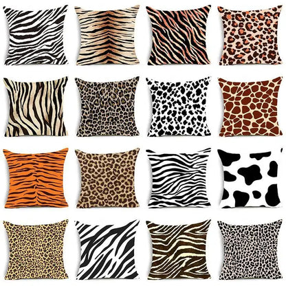 Animal print pillowcase cushion cover for living room sofa