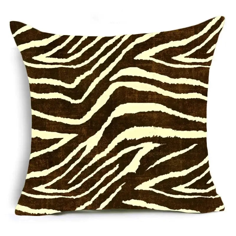 Animal print pillowcase cushion cover for living room sofa