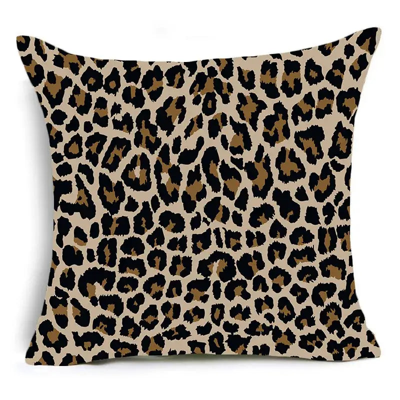 Animal print pillowcase cushion cover for living room sofa