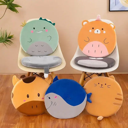Animal print round office chair cushion bedroom memory foam decor
