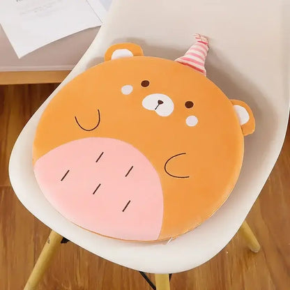 Animal print round office chair cushion bedroom memory foam decor