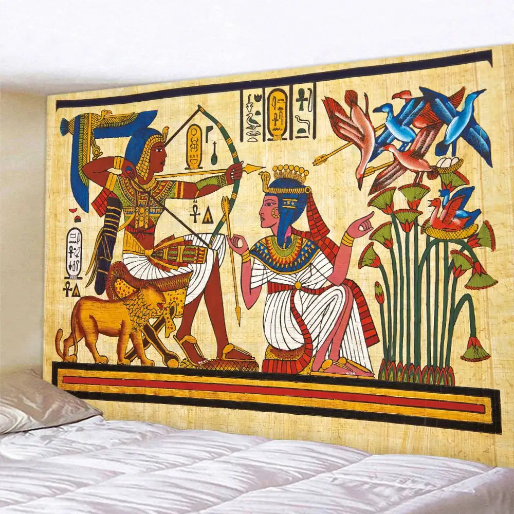 Hippie bohemian home egyptian animal psychedelic tapestry bedroom