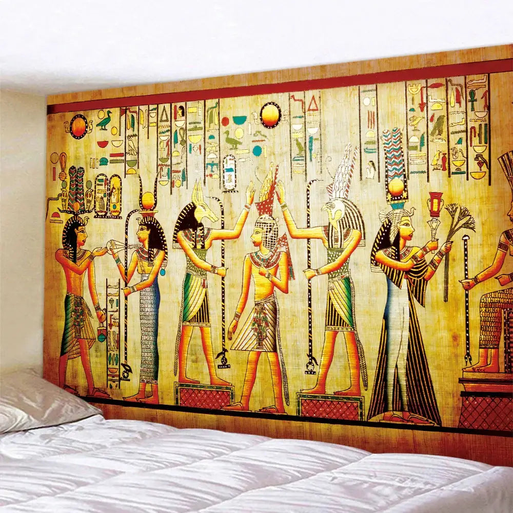 Hippie bohemian home egyptian animal psychedelic tapestry bedroom