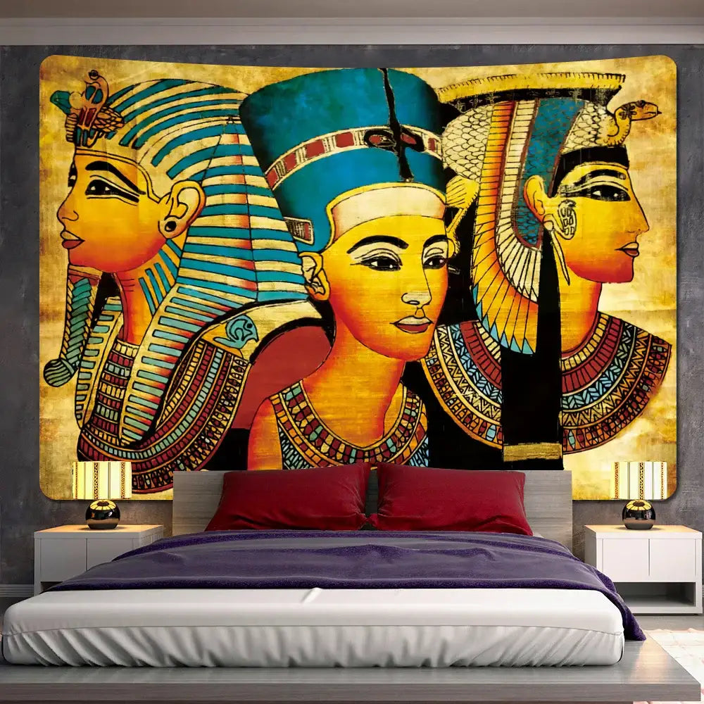 Hippie bohemian home egyptian animal psychedelic tapestry bedroom