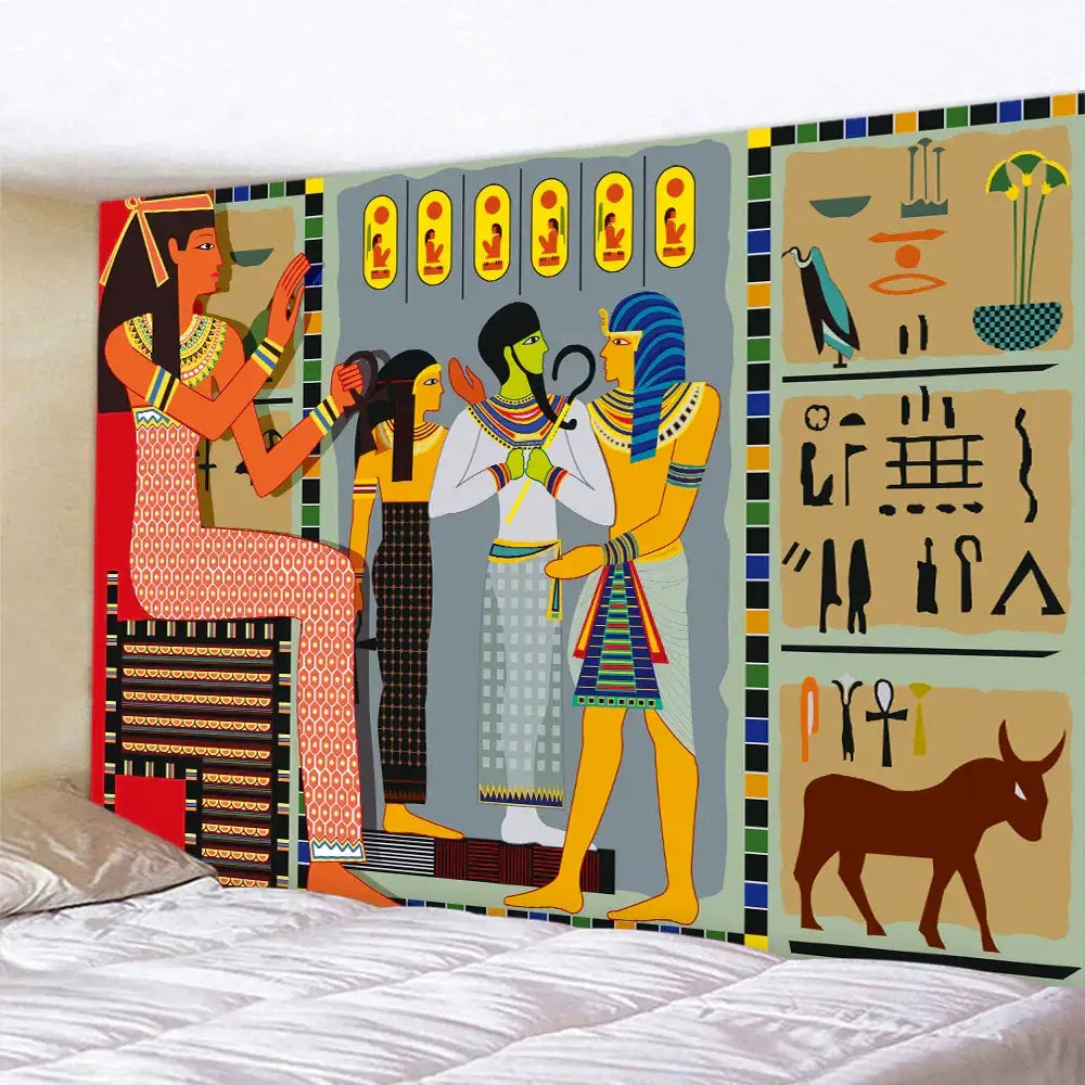 Hippie bohemian home egyptian animal psychedelic tapestry bedroom